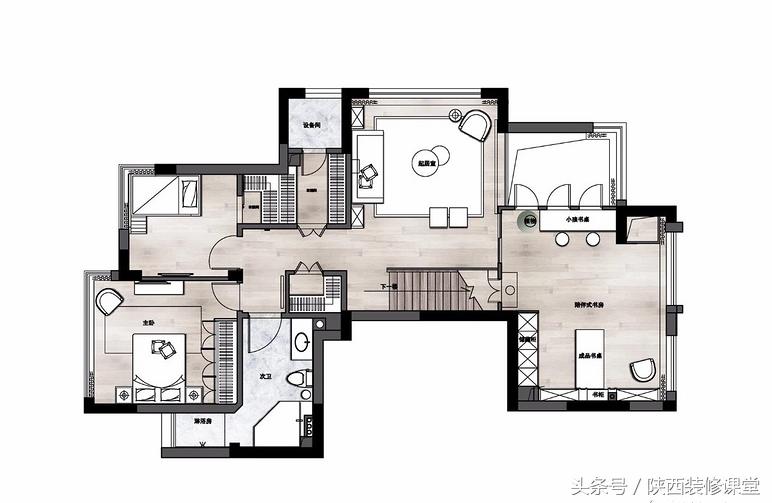 280平轻奢美式,120平美式轻奢风高级蓝灰