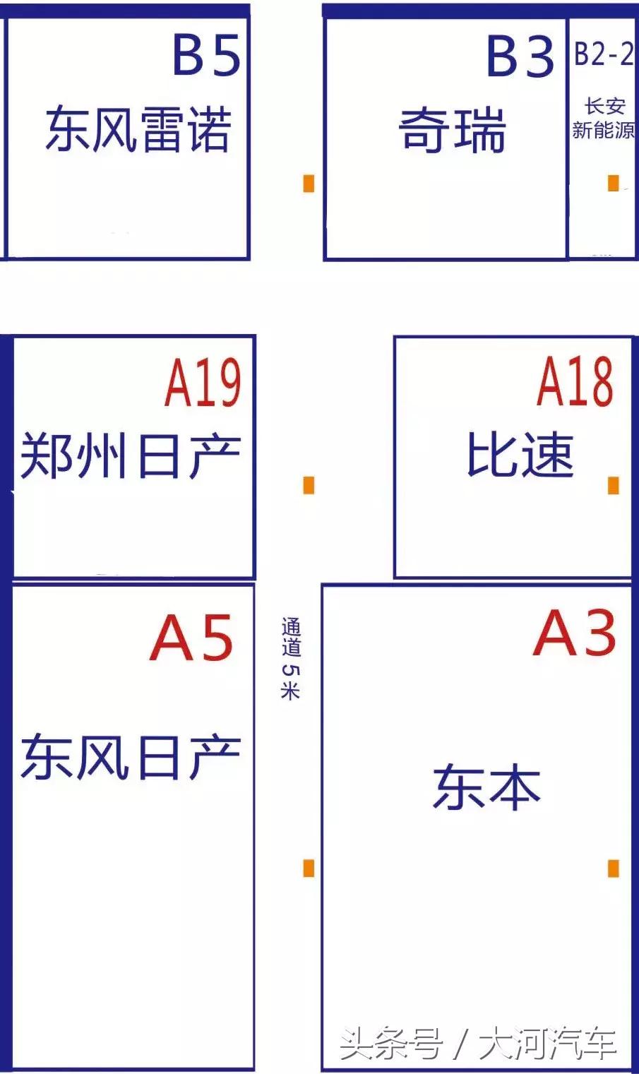 2024年大河车展分布图,郑州大河国际车展参展品牌