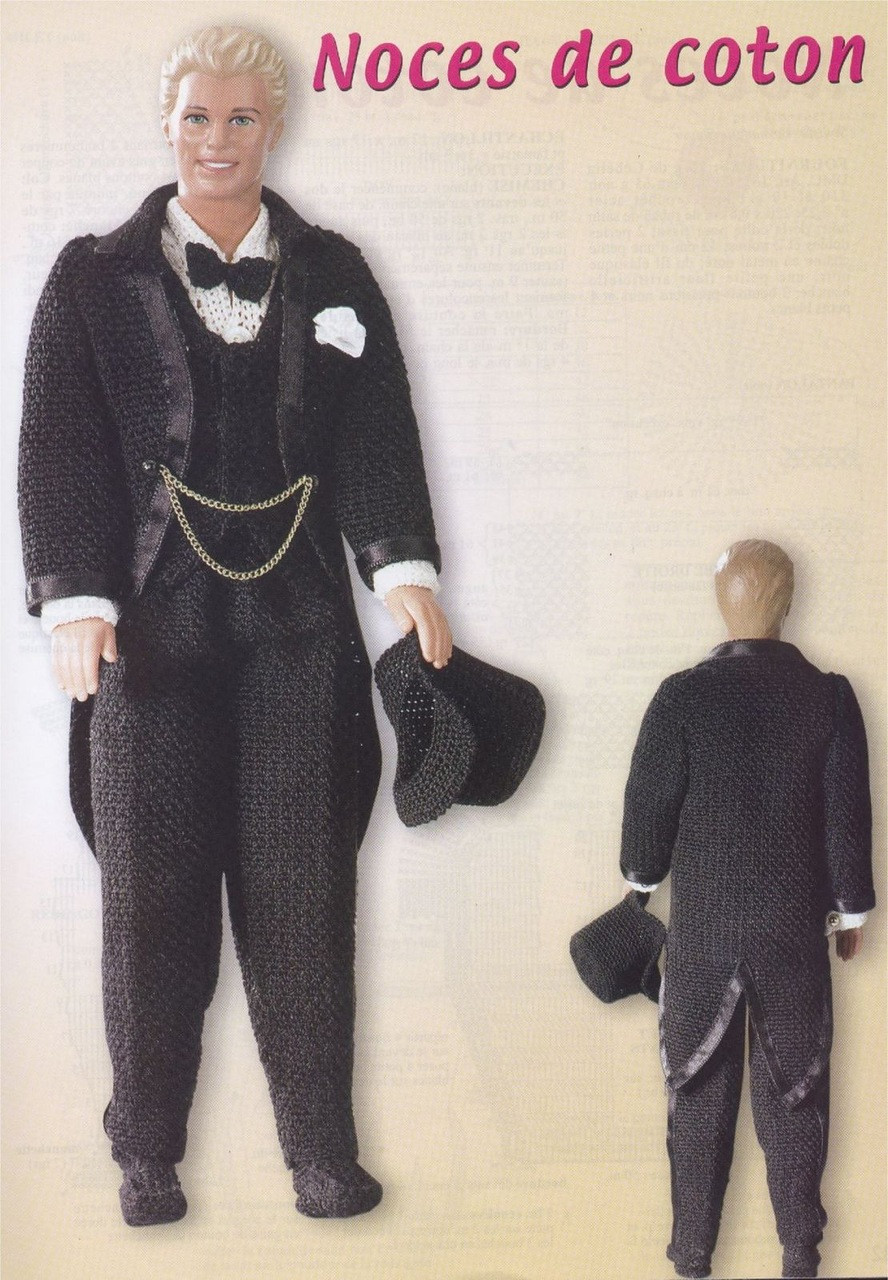 钩织芭比娃娃衣服,17厘米芭比娃娃衣钩织教程