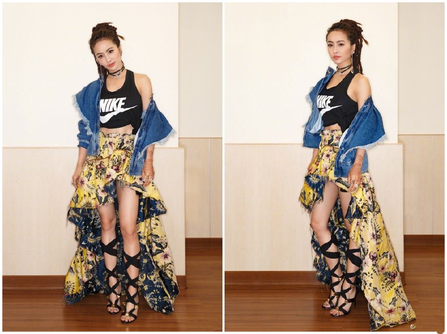 蔡依林短款外套搭配图片,蔡依林真敢穿小个子穿出女王气场