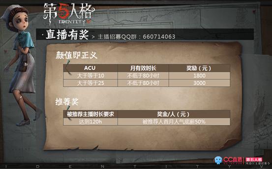 在cc直播第五人格新人主播,在cc直播中如何领第五人格福利