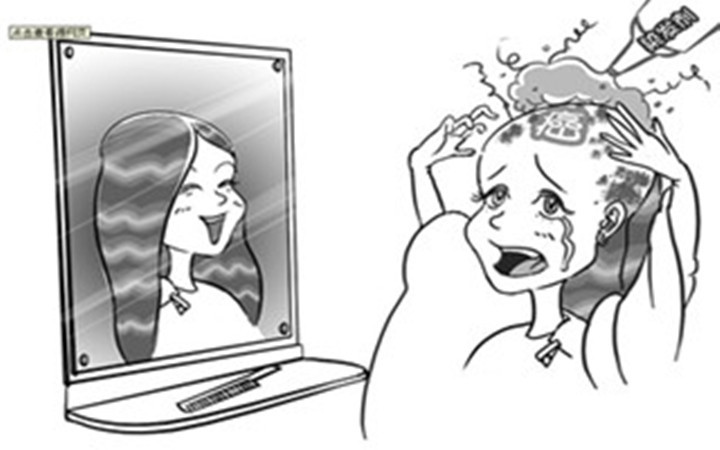 头发变细还脱发,头发漩涡处脱发