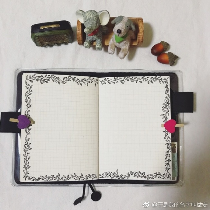 可爱手账素材边框简单,简单又好看的手账边框图片