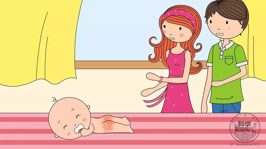 宝宝湿疹痱子每天晚上哭闹,湿疹莫名其妙好了