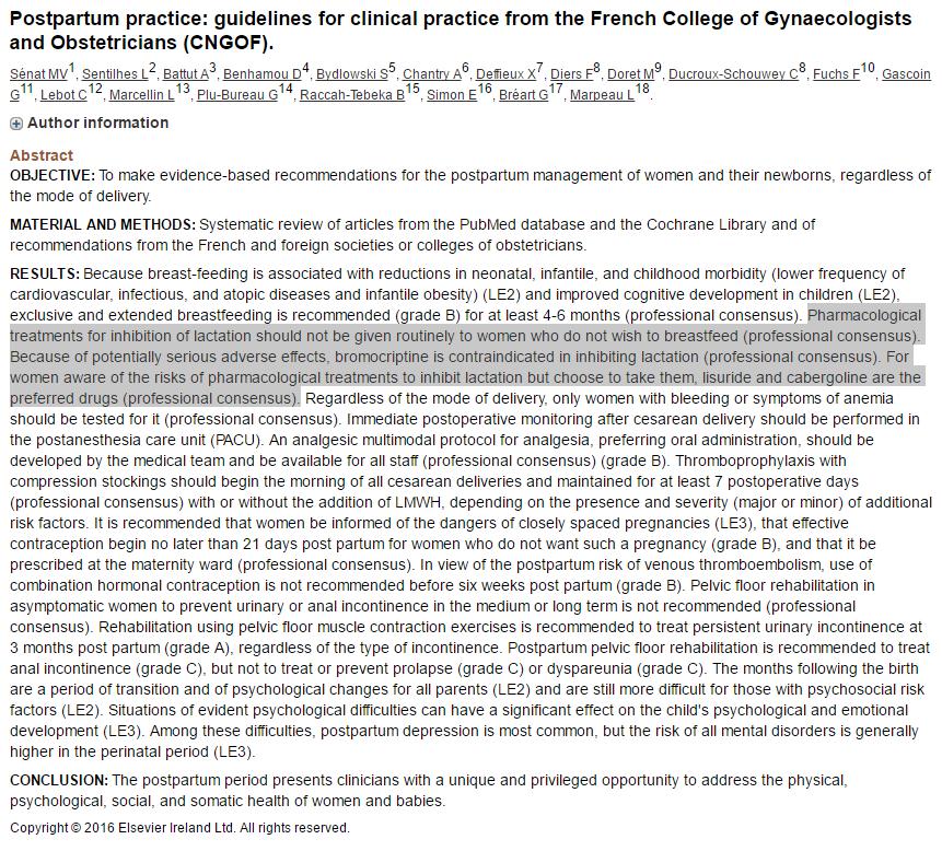 服用了溴隐亭还能哺乳吗,喝了溴隐亭还能哺乳吗