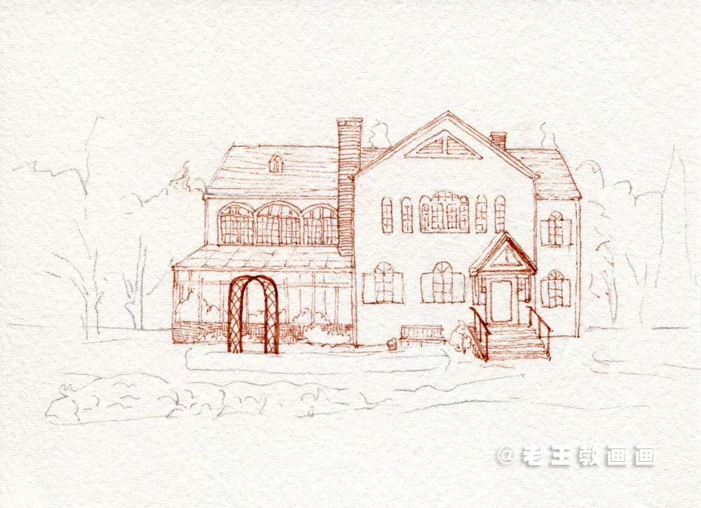 油画棒风景画简单初学者小清新,procreate小清新风景画