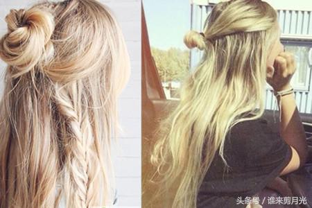 蛋卷头发型半丸子头中长发,蛋卷头半丸子头