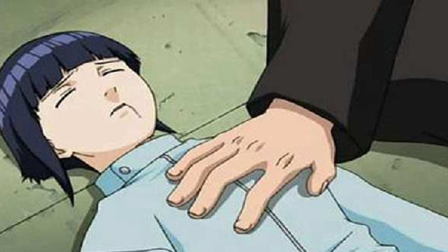 雏田被刺穿胸膛,火影忍者雏田被摸头