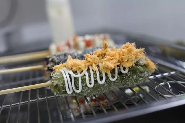 正宗的拉丝芝士热狗,韩国人芝士拉丝热狗