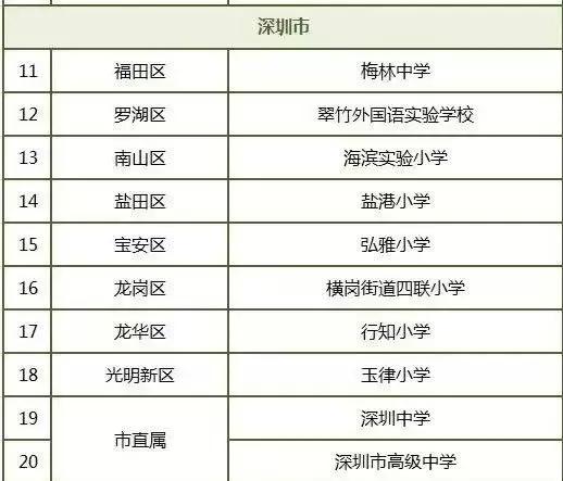 广东深圳十大最好的学校,厉害了深圳