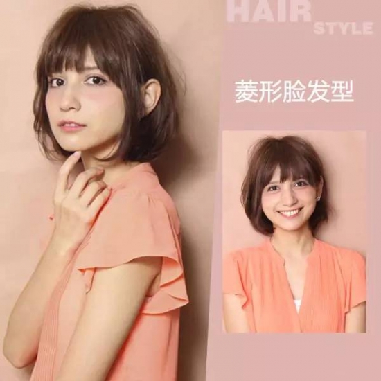 菱形脸适合蛋蛋卷短发发型,菱形脸短发烫发发型图片