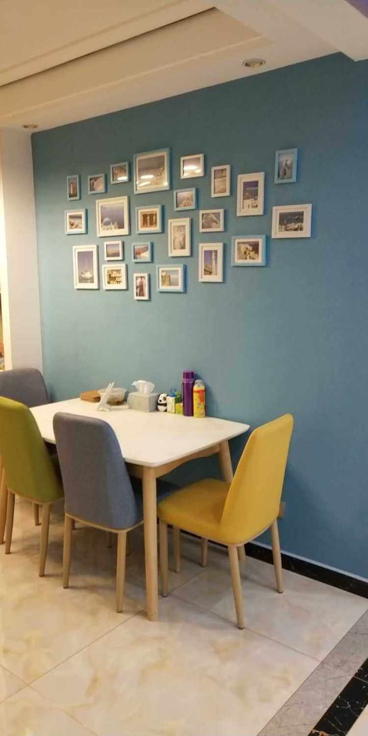 蓝色花背景墙,装修背景墙颜色带花