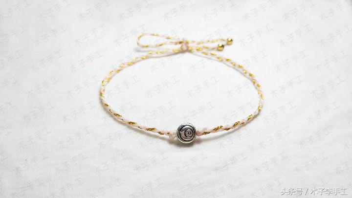 一根绳子编三股辫手链,三分钟学会一款手链
