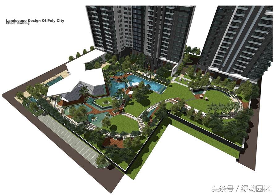 湖畔型花园小区景观设计,居住区景观设计平面图