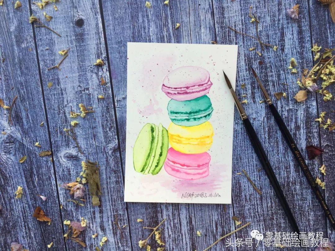 蓝色妖姬丙烯水彩画教程,萌新可以画的水彩教程