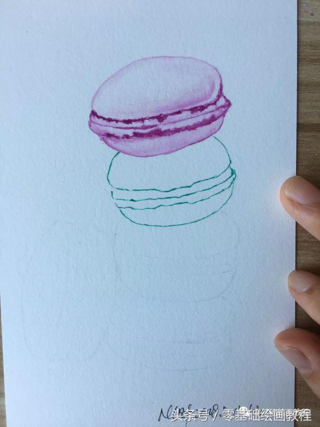 蓝色妖姬丙烯水彩画教程,萌新可以画的水彩教程