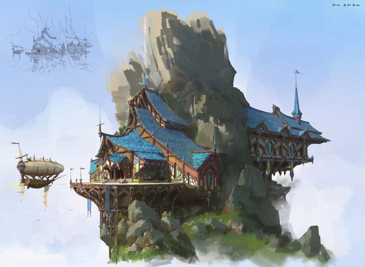 中式场景原画设计教程,国人插画师写实风格的插画欣赏