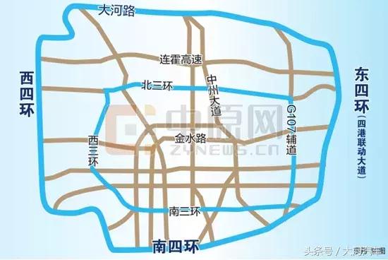 郑州四环快速路相当于北京五环,郑州四环路最新规划图