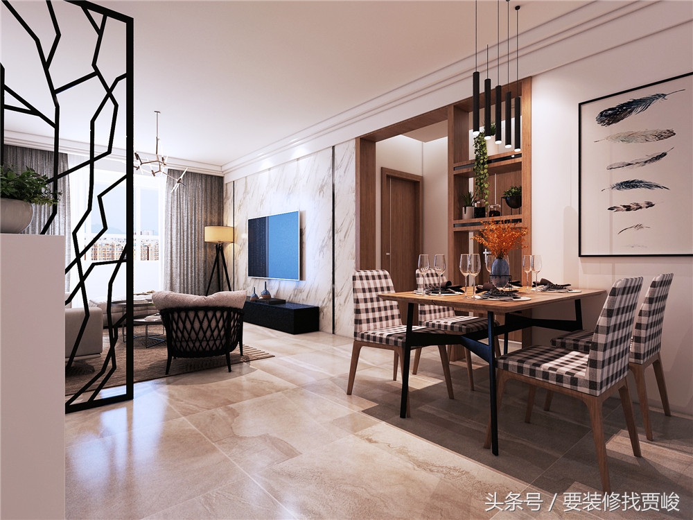 两室两厅一厨一卫的85平法兰香颂港式风格效果图展示——林凤装饰