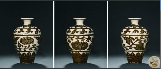 宋代磁州窑刻花四系梅瓶价格图片,磁州窑刻花大梅瓶仿品多少钱一个