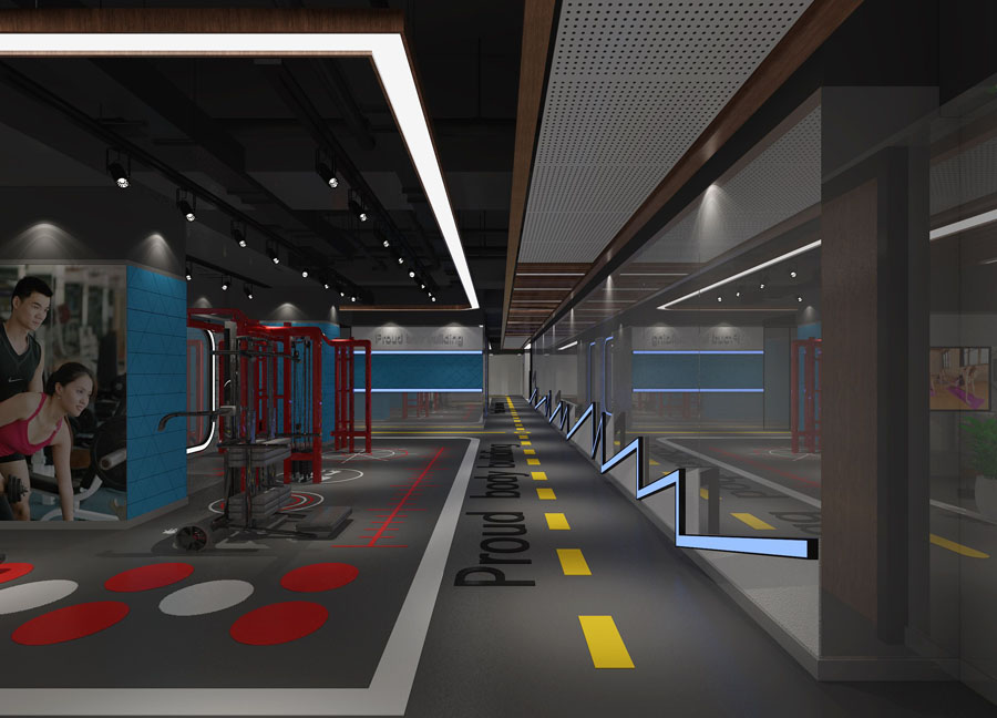 健身房体能区设计效果图大全集,健身房游泳池设计效果图