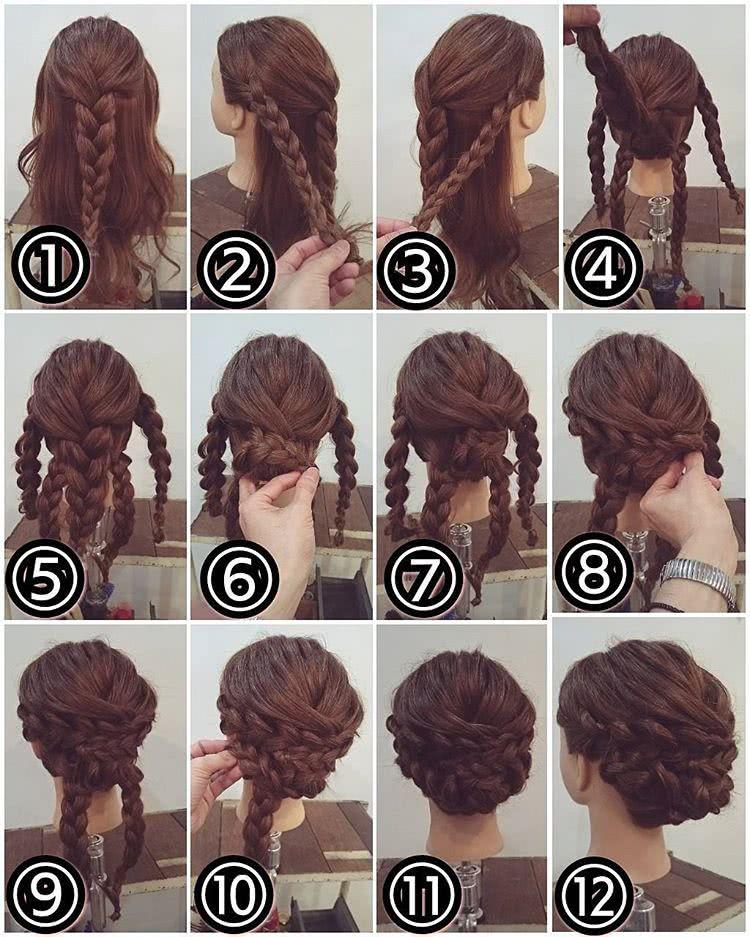 女生必学的几款编发方法,5款简单好看又减龄的编发教程