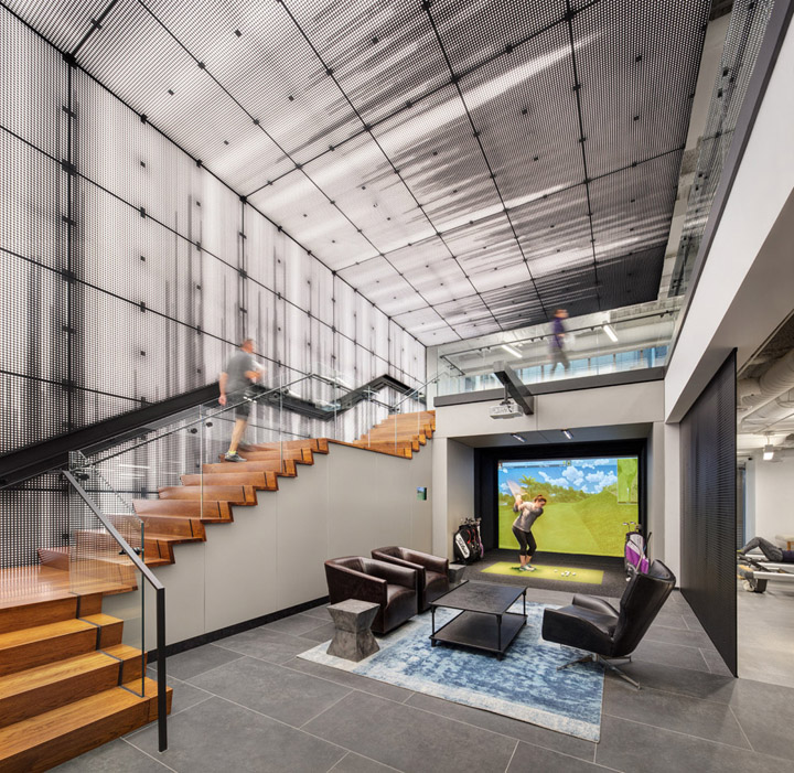 轻奢酒店风纽约Dock72写字楼大堂与公共空间设计欣赏