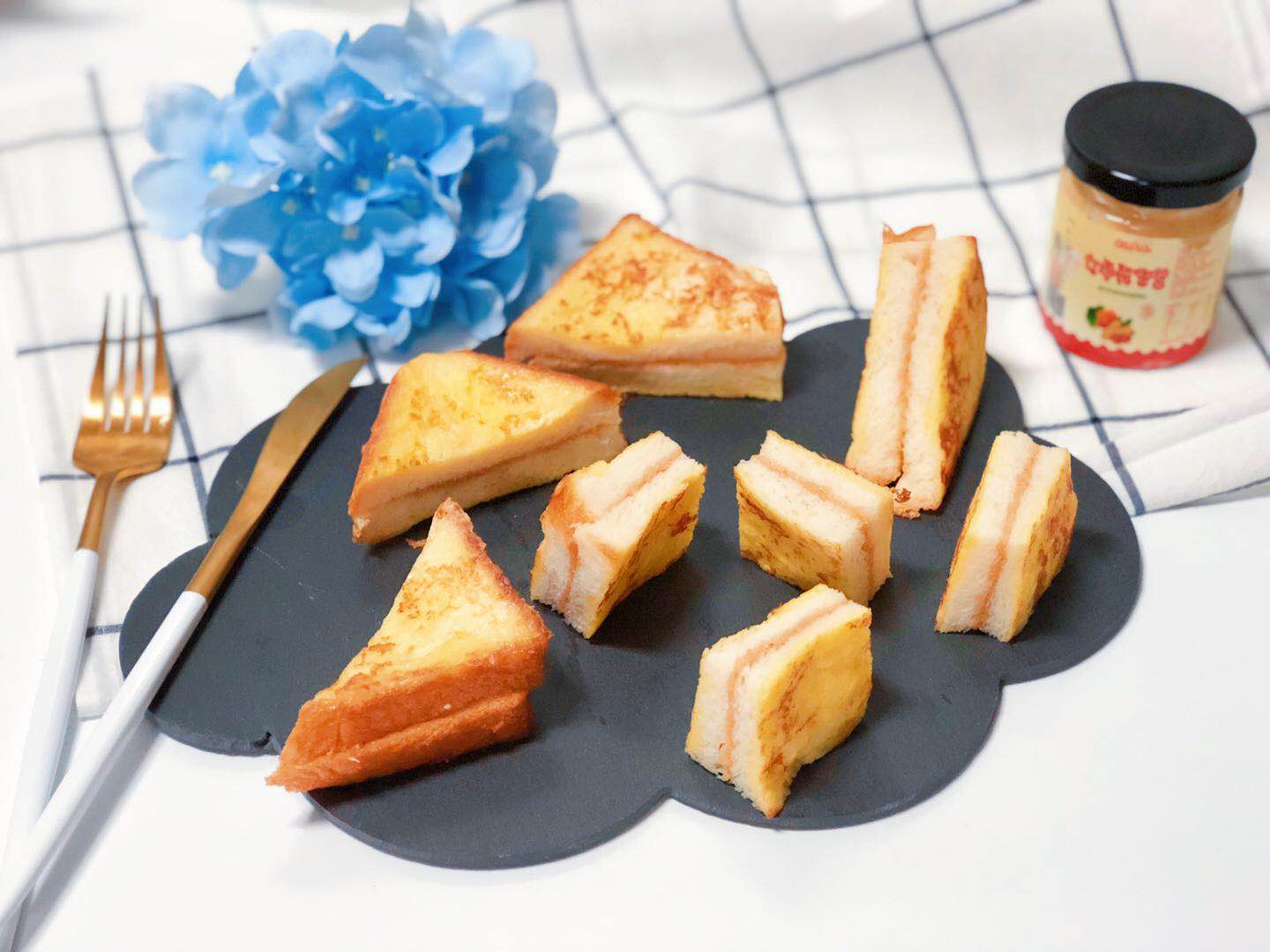 儿童花生酱西多士早餐,大通冰室花生酱西多士