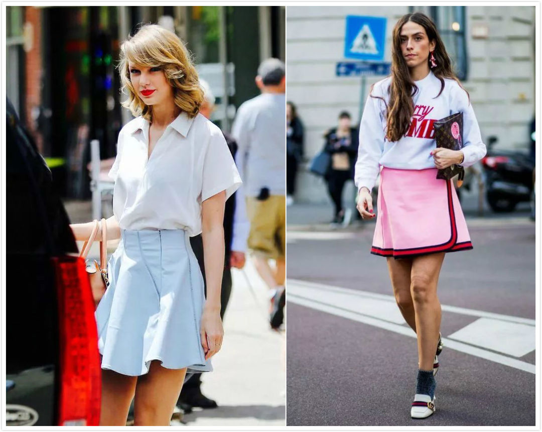 大码穿搭上身胖180斤,胖mm短裙怎么穿