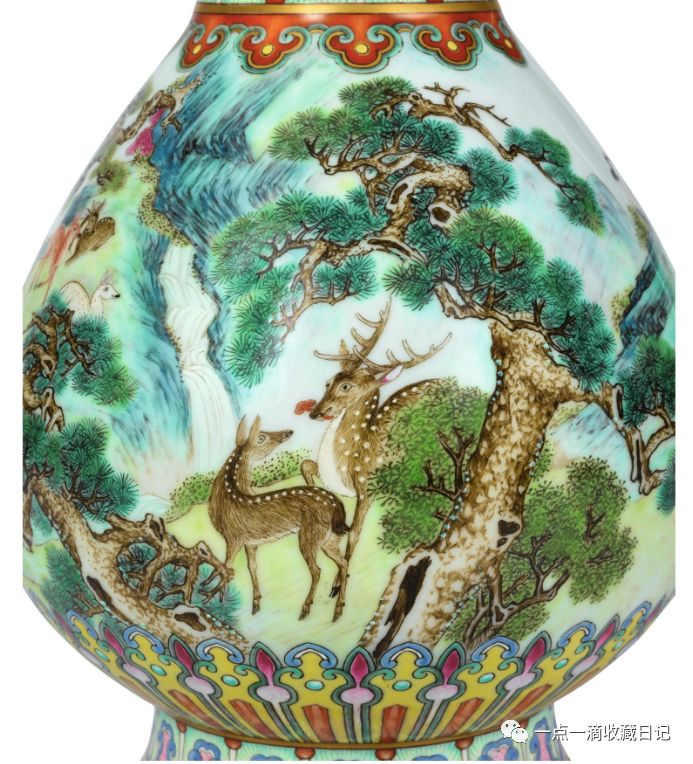 为什么估价这么高?宫粉地洋彩鹤鹿同春如意瓶6月12日巴黎苏富比