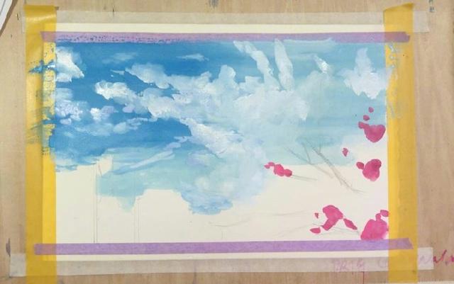 简单清新水彩画日漫,日本水彩风景画教程