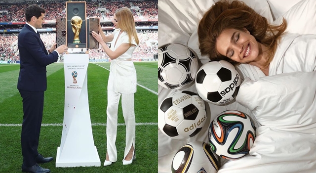 LV太子妃亲自护驾大力神杯,俄罗斯舒淇成最吸睛世界杯大使