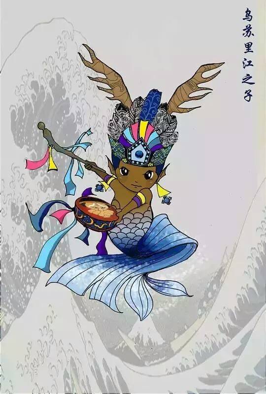 当代国画家徐鹤极简中国风,徐鹤可爱插画图片大全