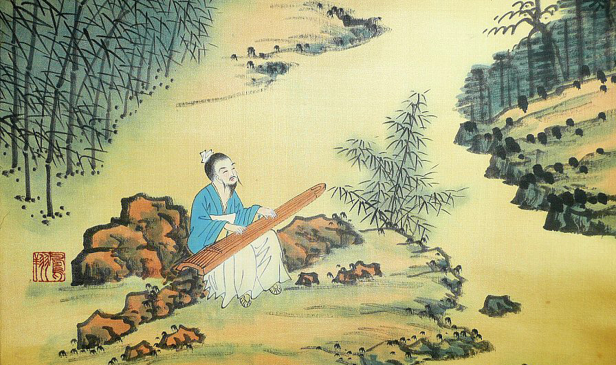 唐诗闲读月落乌啼,独坐幽篁里弹琴复长啸古诗