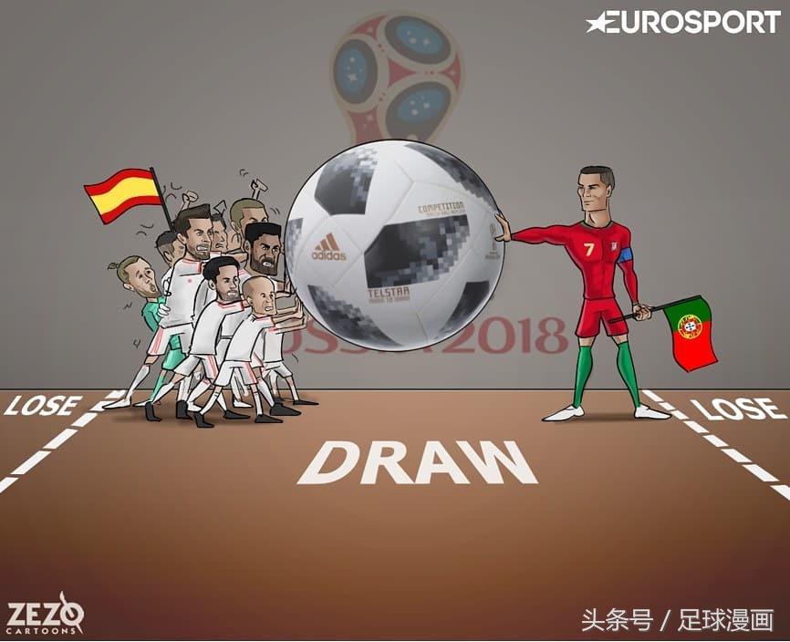 c罗卡塔尔世界杯漫画,c罗一个人扛起葡萄牙十年漫画图