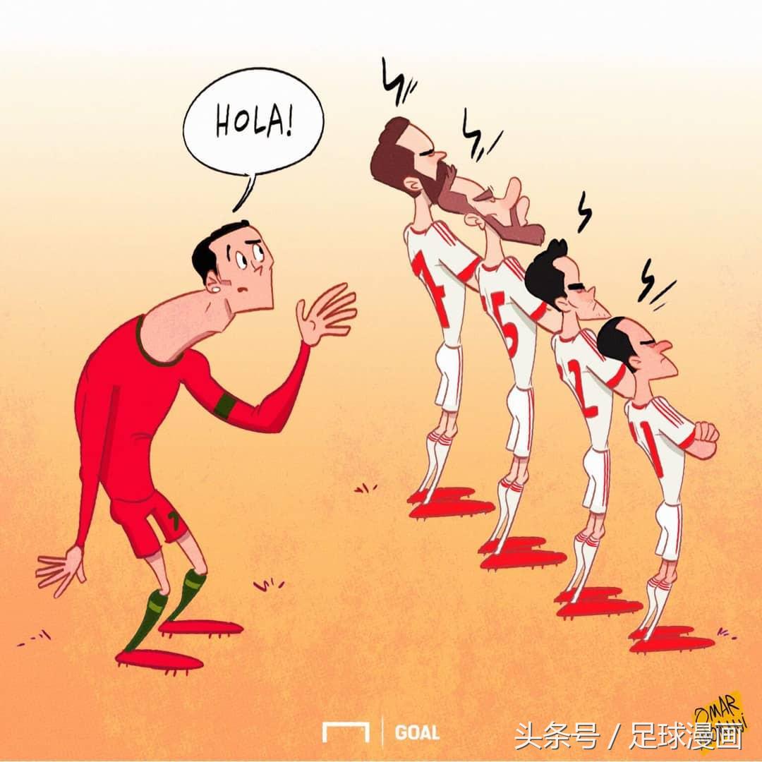 世界杯漫画c罗梅西,欧洲杯c罗漫画