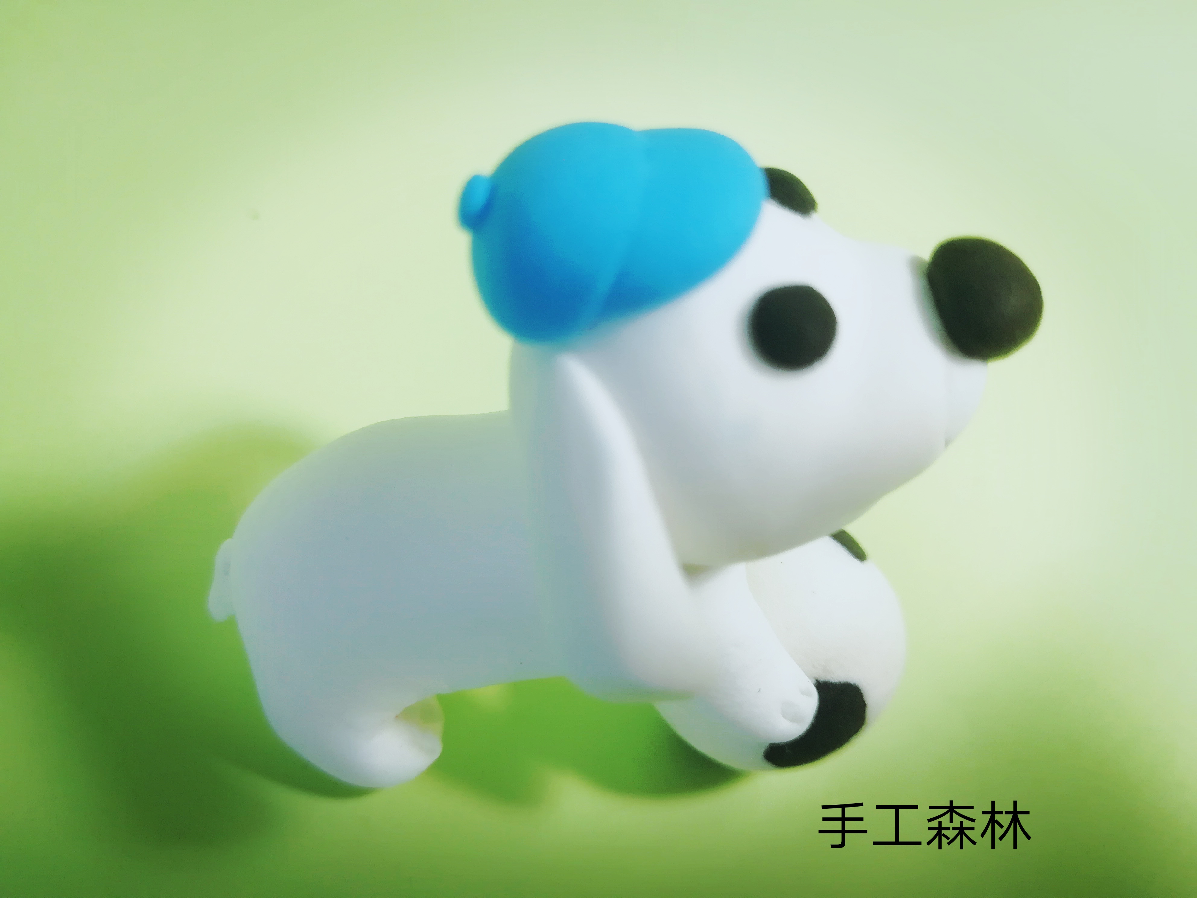 超轻粘土手工制作教程图解——小白狗