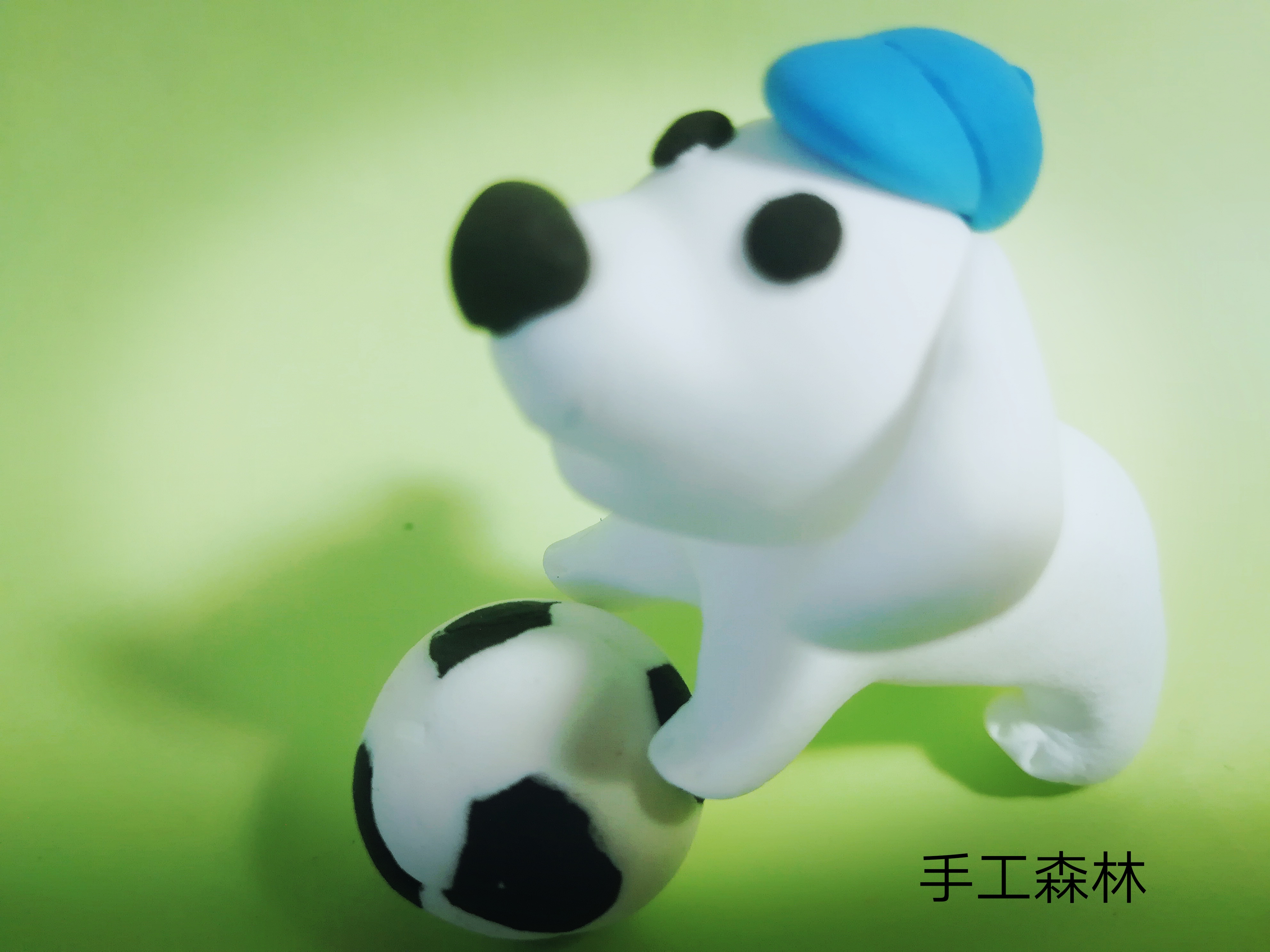 超轻粘土手工制作教程图解——小白狗