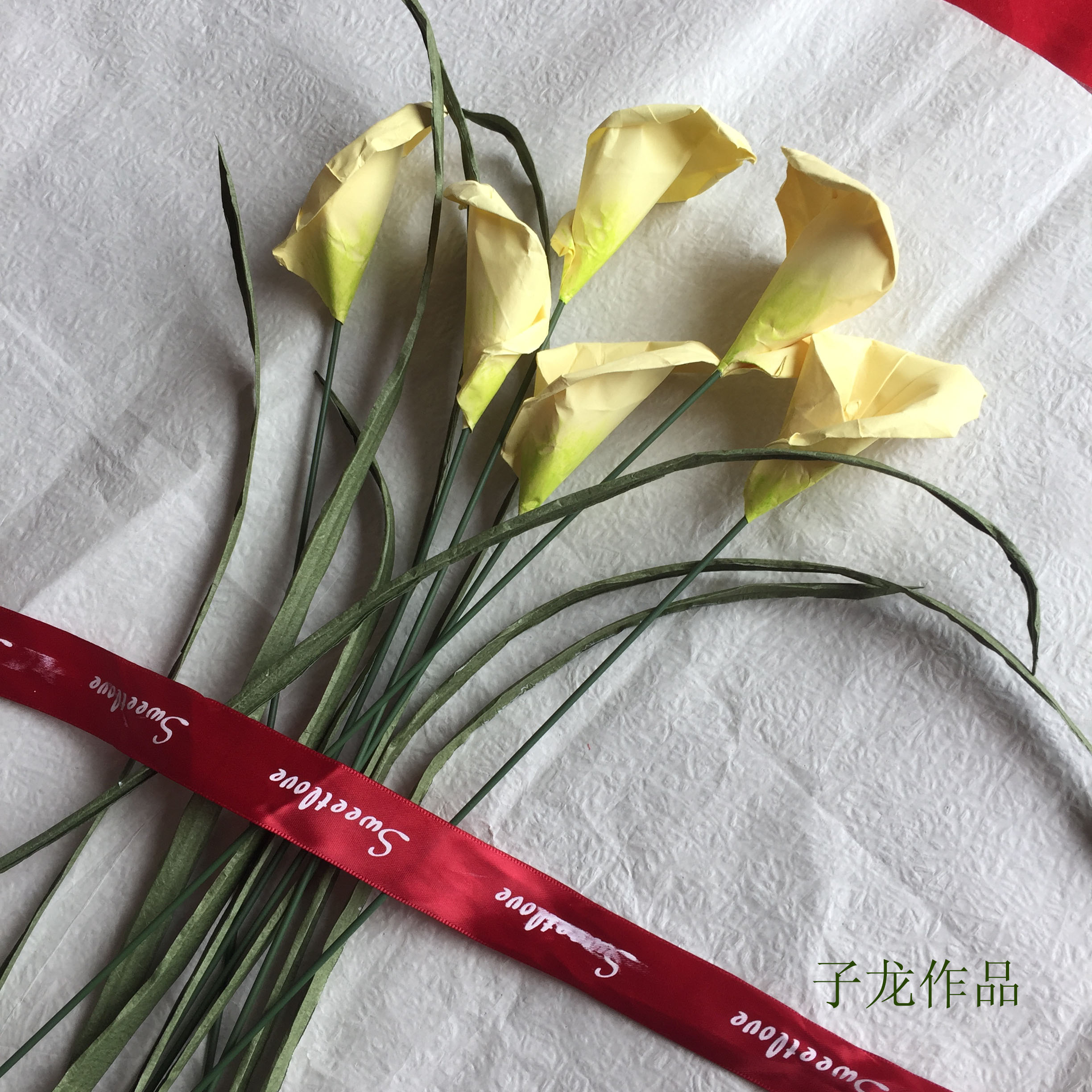 折纸马蹄莲花朵的做法,折纸马蹄莲花步骤