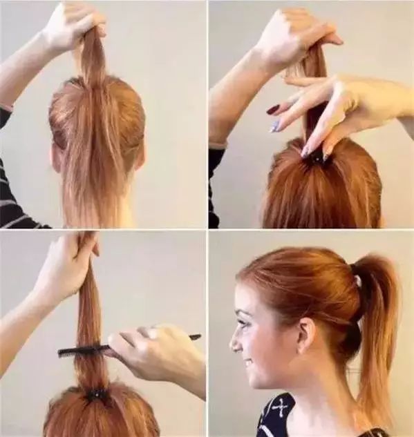 矮马尾扎发教程简单好看,你没见过的马尾扎法
