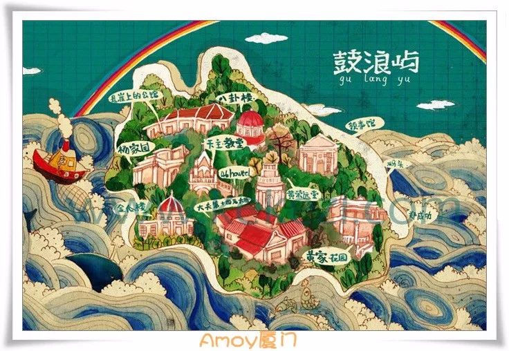 在画画中的真实感悟,厦门手绘地图简笔画