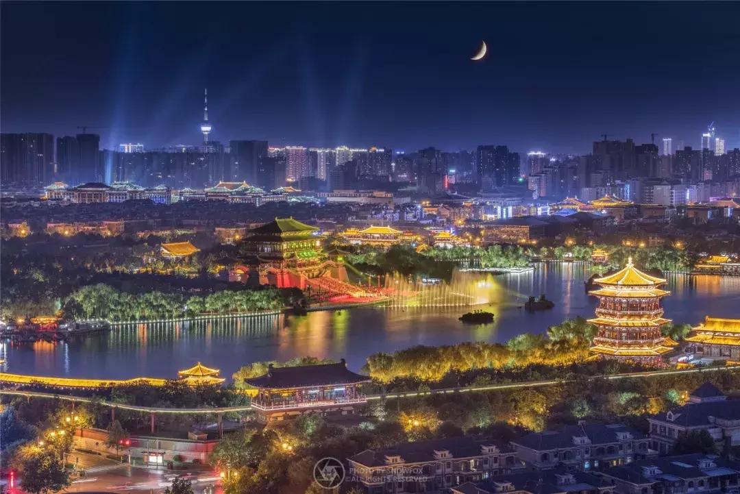 从飞机看大唐芙蓉园,探秘大唐芙蓉园