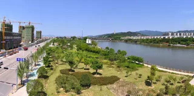 义乌江滨绿廊景点,义乌江滨绿廊公园绣球花