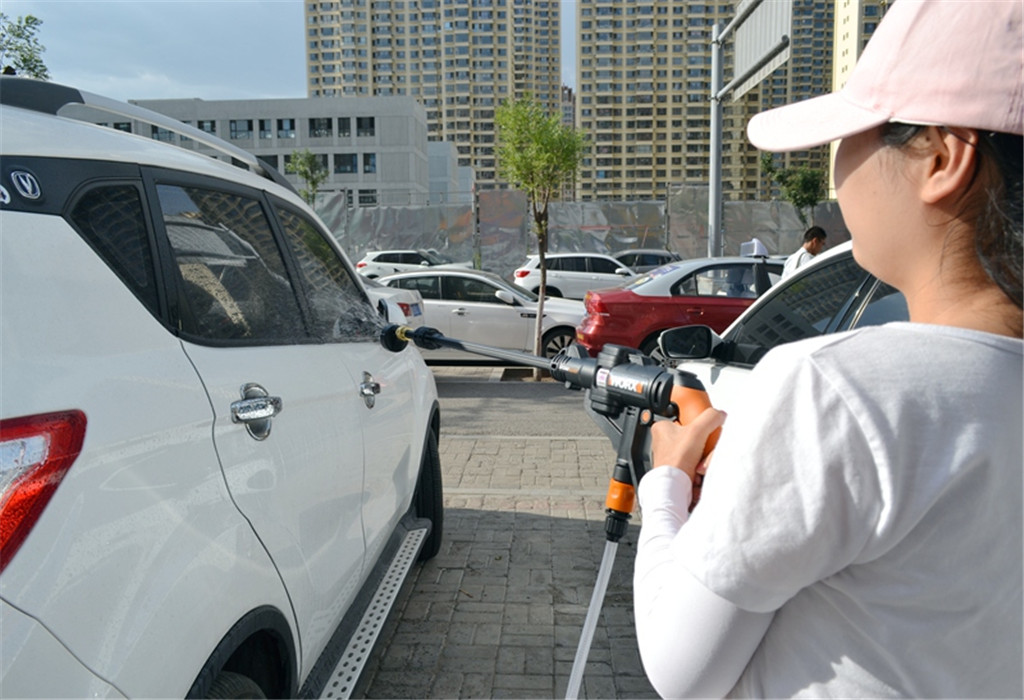 不用电的户外洗车神器,威克士无线洗车神器高压水枪