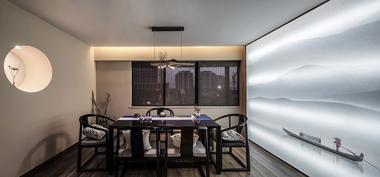 室内设计茶室,茶空间设计侘寂风格