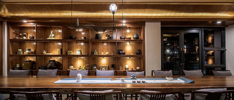 室内设计茶室,茶空间设计侘寂风格