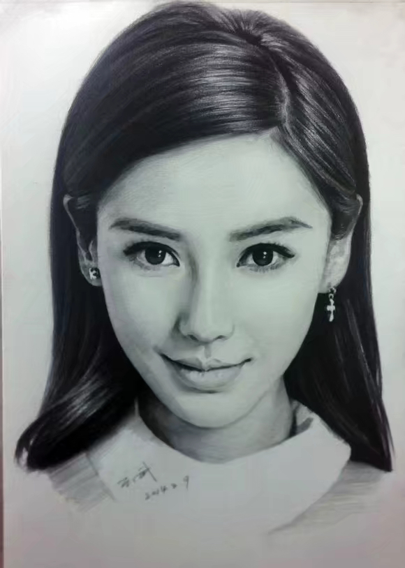 明星素描头像临摹,素描明星头像