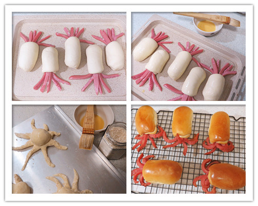 章鱼面包的制作方法,章鱼面包的制作方法和配方