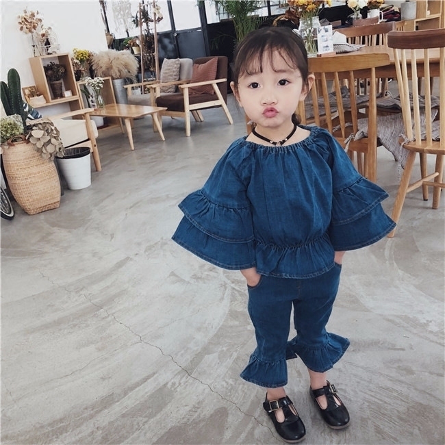 女童装6-12岁小清新春装,中大童洋气女童装春装