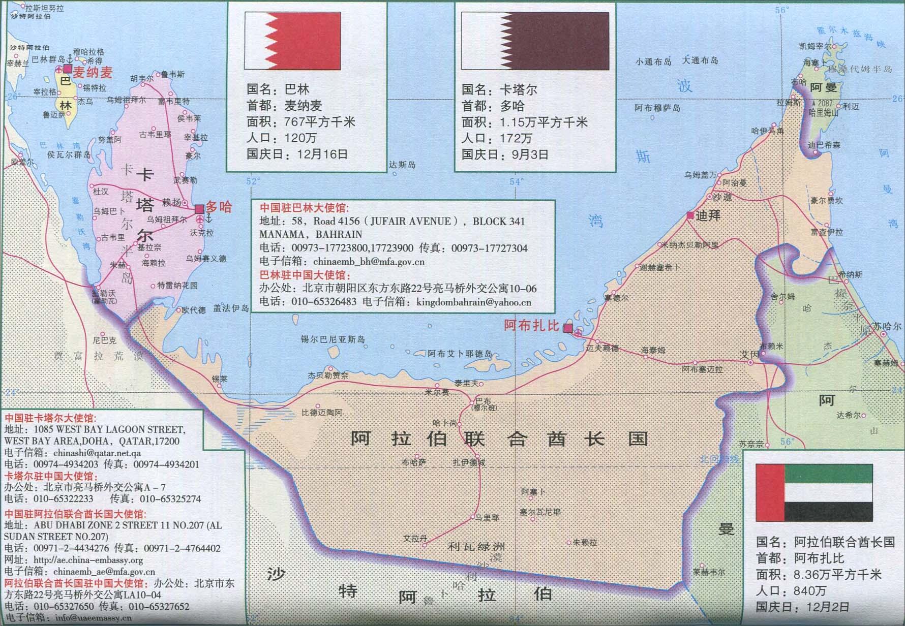 7个酋长国都是哪,阿联酋有哪七个酋长国